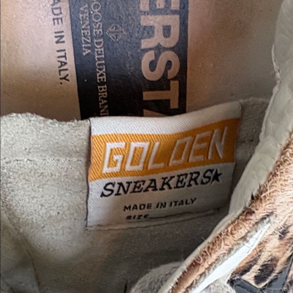 Golden goose calf skin, leopard print sneakers - Picture 7 of 10